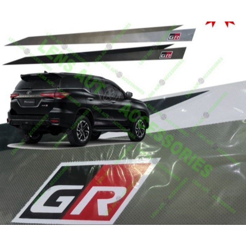 STICKER GR SPORT FORTUNER 2022 HITAM