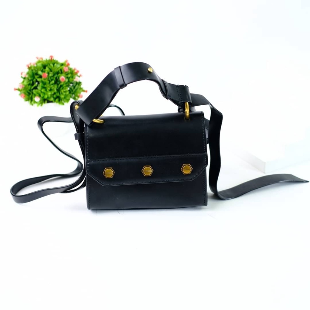 [7.7 Boombastis Sale⚡] - TAS WANITA CK801 CK STUDDED SLING BAG PREMIUM IMPORT