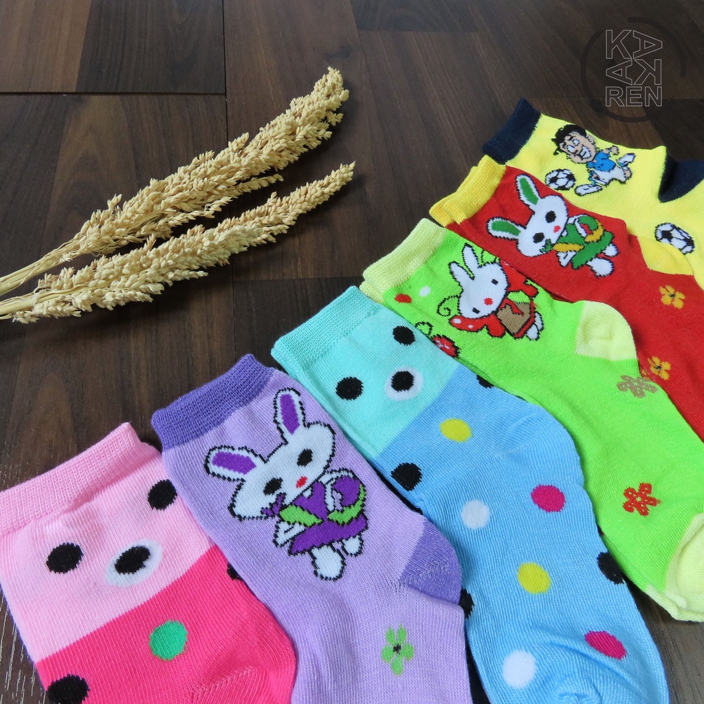 Kakaren Kaos Kaki Anak Motif Karakter Usia 5-7 Tahun