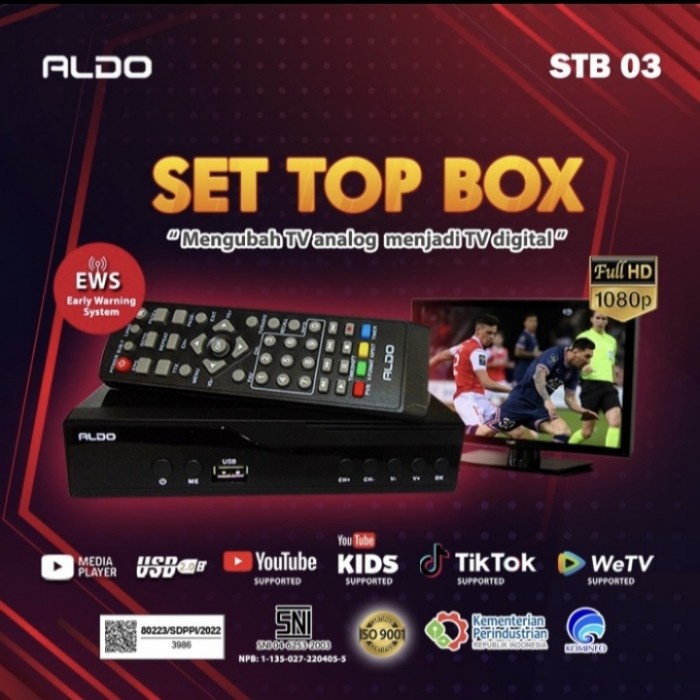 Tv Box Aldo Set Top Box Stb03 [Mengubah Tv Analog Menjadi Tv Digital]