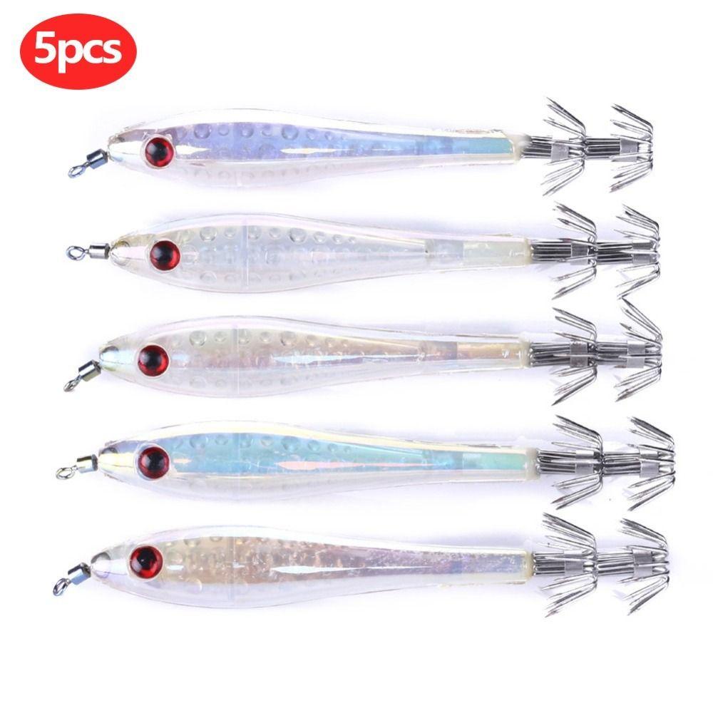 Preva 5Pcs/Pack Kait Cumi Tahan Lama Mikro Mengambang Memancing Aksesoris Bercahaya Umpan Jig