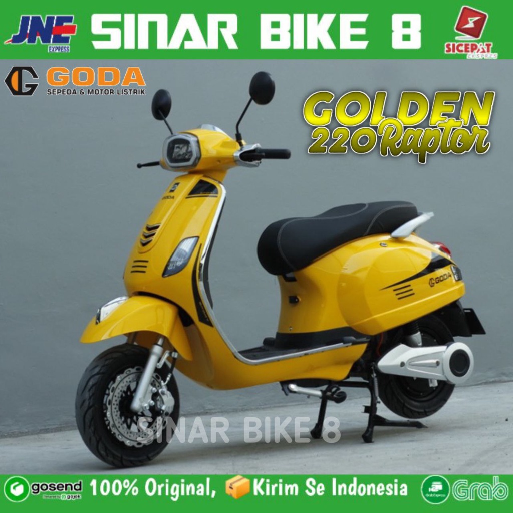 Sepeda Motor Listrik Electric E Bike GODA 220 GOLDEN RAPTOR 800Watt