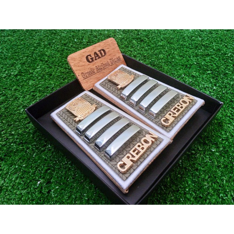 Pangkat Pdh ASN CIREBON 2D Lis Putih Kain Akrilik