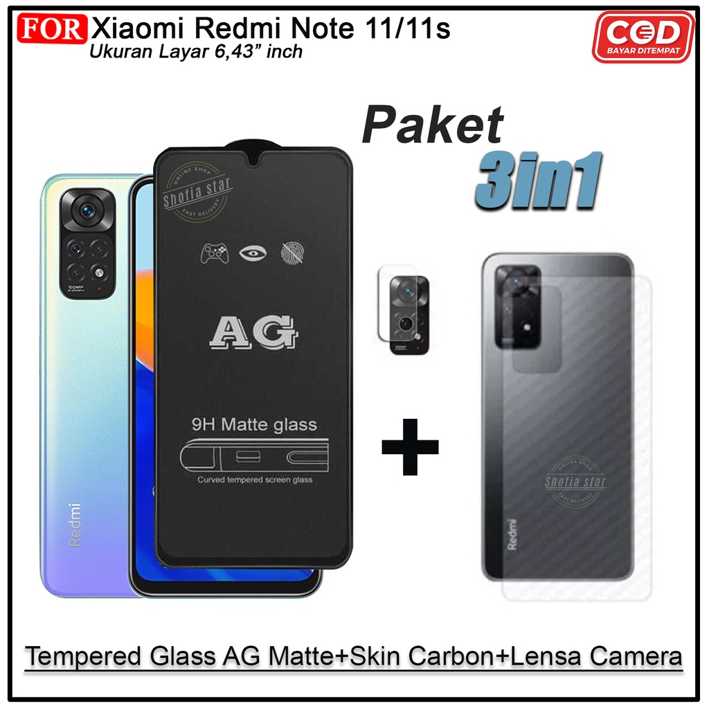 PAKET 3IN1 Anti Gores Ceramic Privacy Matte Xiaomi Redmi Note 11 11s 11 Pro 4G/5G 10 4G 10 5G 10s 10 Pro Anti Spy Full Cover