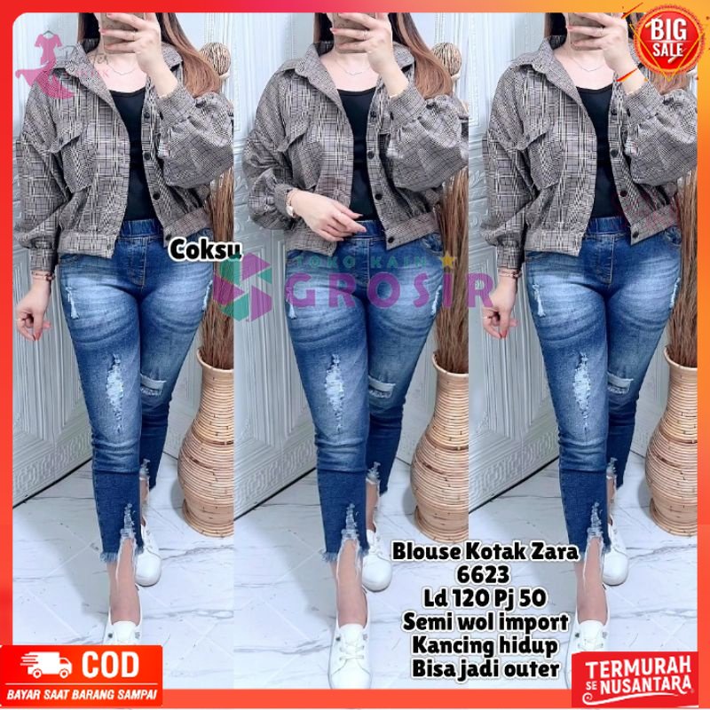 JAKET  FLANEL IMPORT// JAKET CROP FLANEL IMPORT terbaru viral