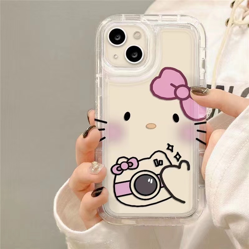 Soft Case Silikon TPU Transparan Motif Kartun Kucing Untuk IPhone 14 13 12 11 Pro Max XS XR X 8 7 6S Plus