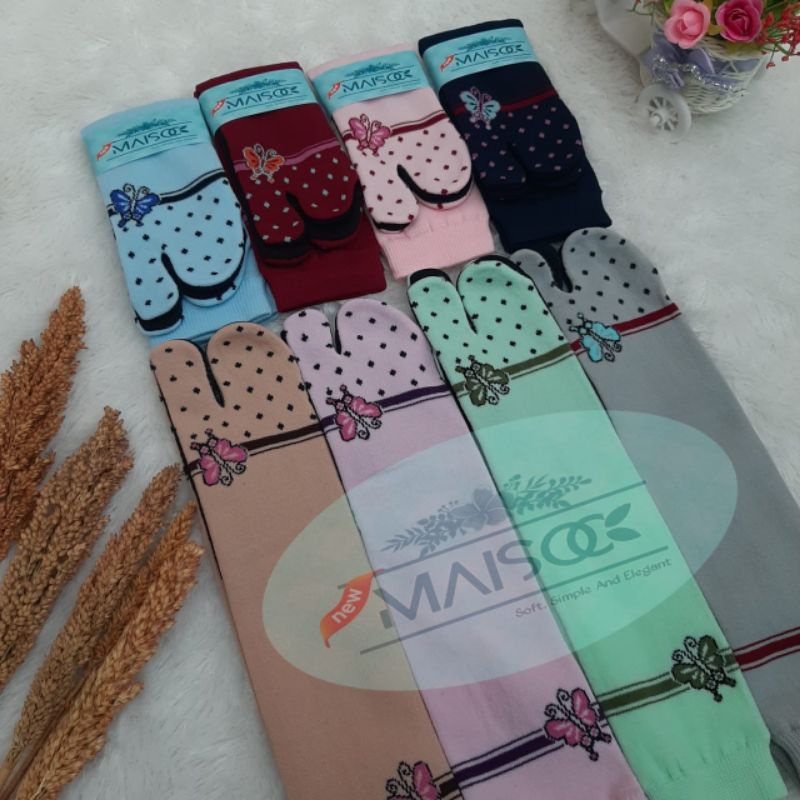 Maisock Kaos Kaki Anak Premium (motif kupu2)