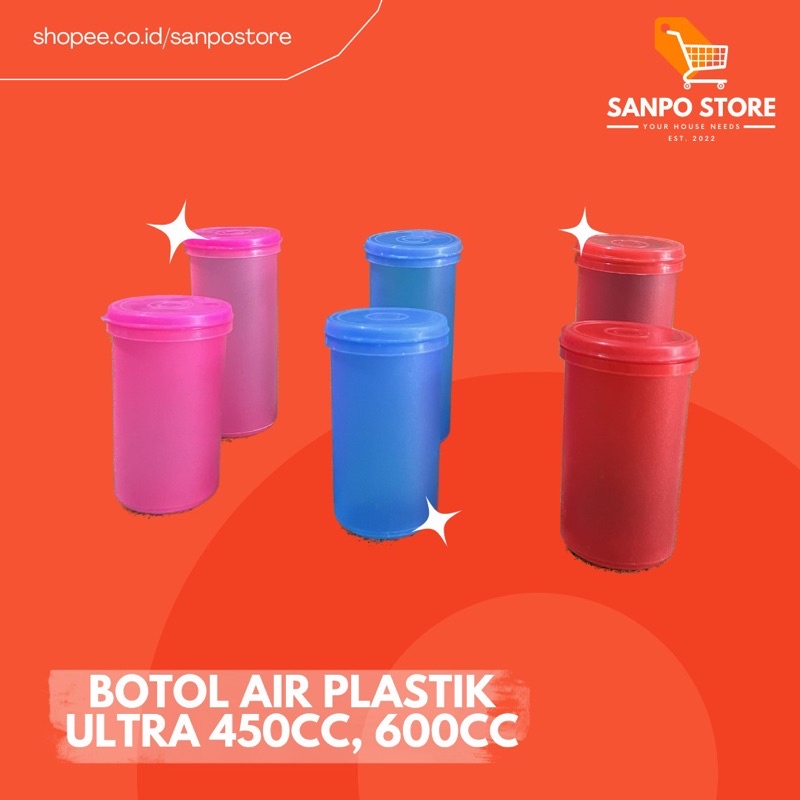 Tempat Air Plastik Ultra (Cap Jempol) 450cc, 600cc
