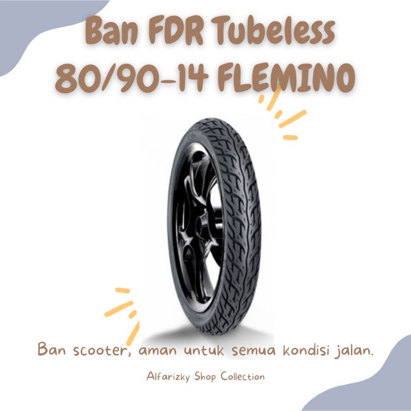 BAN MOTOR DEPAN VARIO BEAT SCOOPY TUBELESS 80/90 RING 14 80/90-14 MEREK FDR