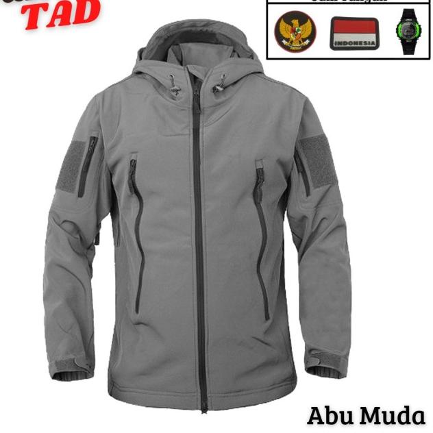 Jaket Pria Jaket Tad Tactical Tad Original ASNH Jaket Tactical Army - Abu-abu, M
