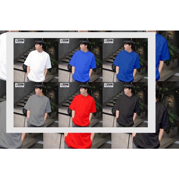Kaos Polos Oversize Pria / Kaos Polos Combed 24s Oversize - HITAM - Hitam, M