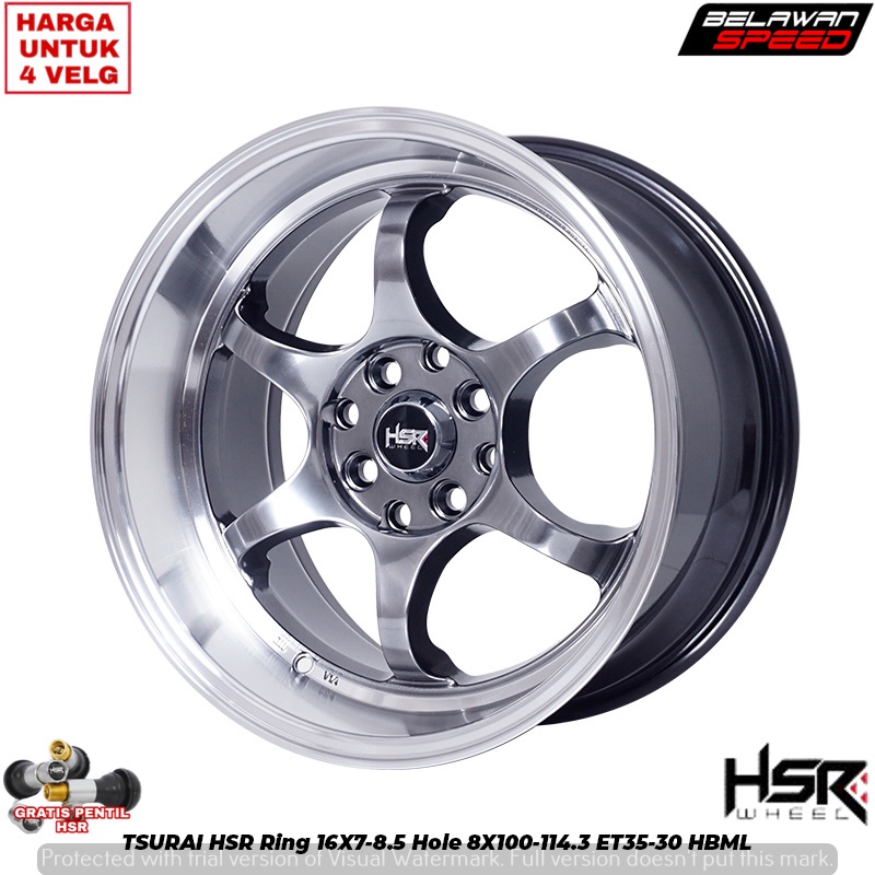 Jual Velg Mobil Racing Pelek Modifikasi Ring Hsr Tsurai Pcd X