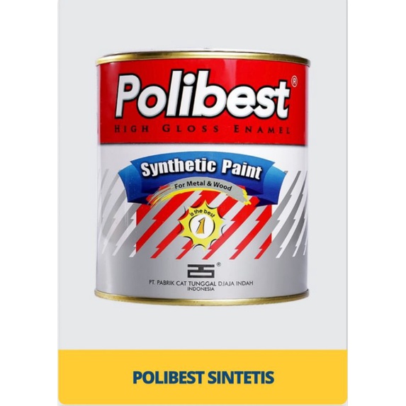 POLIBEST Sintetis Cat Kayu Besi metallic warna Emas 800gr- cat emas utk gamelan, kerajinan tangan, p