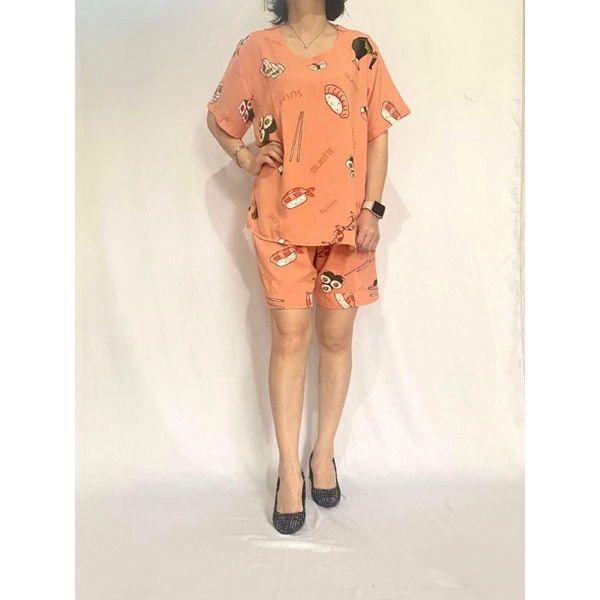 BAJU TIDUR WANITA DASTER/PIYAMA MURAH&amp;ADEM MOTIF SUSHI