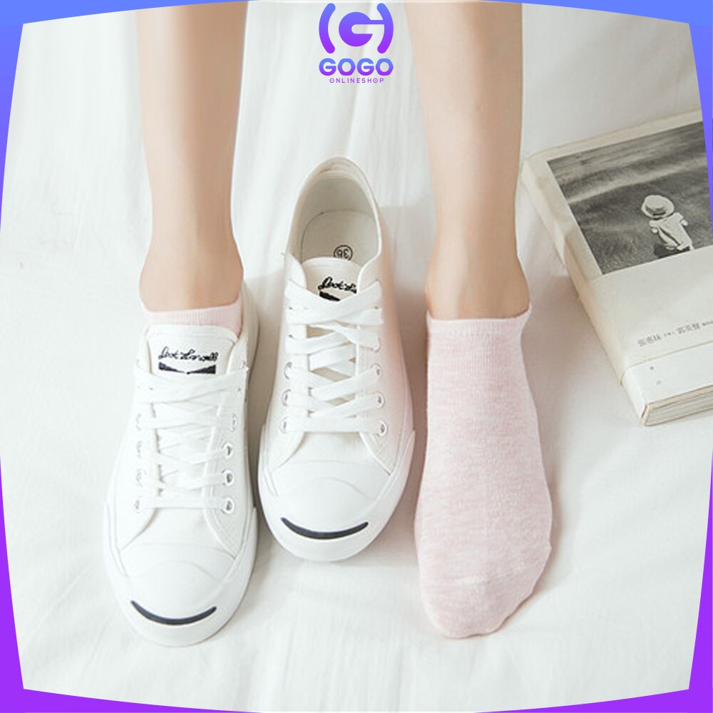 GOGO-P52 Kaos Kaki Pendek Dewasa Motif Polos / Short Socks Kaos Kaki Semata Kaki / Kaos Kaki Ankle