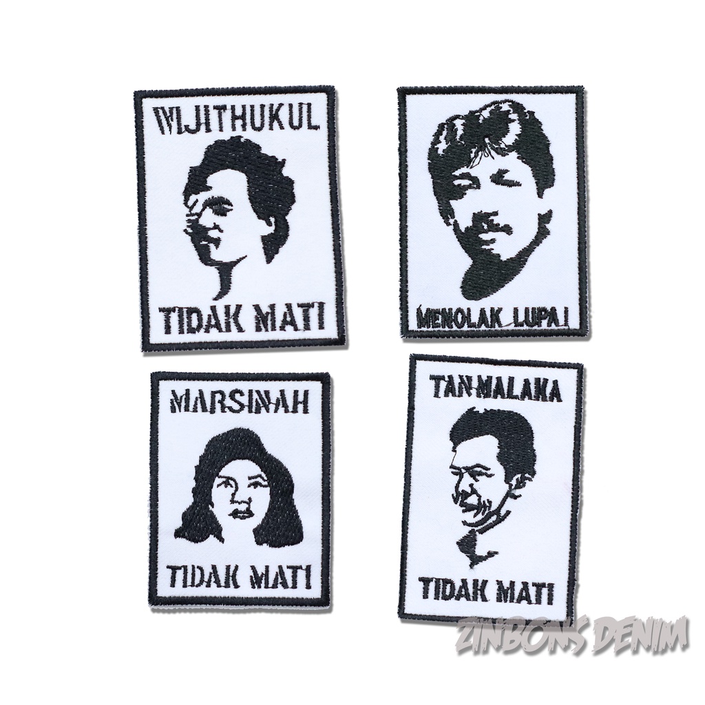Patch kecil patch bordir marsinah munir menolak lupa tempelan tas jaket rompi aksesoris fashion
