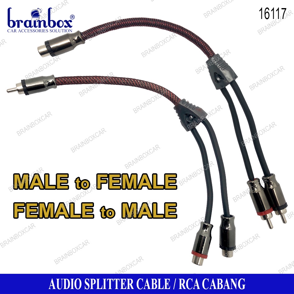 Kabel RCA Cabang Audio Male Female Audio Spiltter Cable