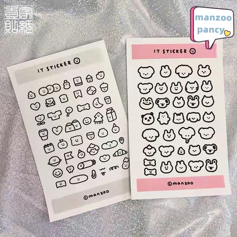 

Korea manzoo pancy transparan yang dilukis dengan tangan gadis sederhana jantung stiker ponsel stiker airpods