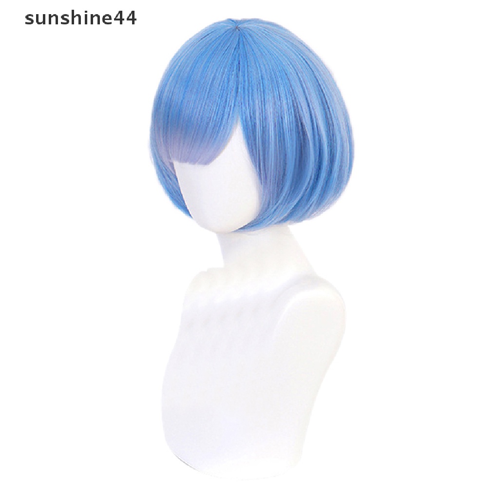 Sunshine Wig / Rambut Palsu Karakter Kartun Anime Maid Warna Biru Untuk Cosplay