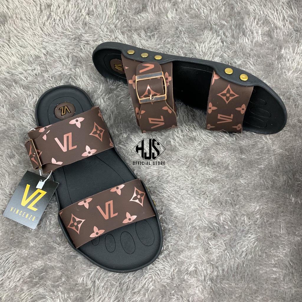 Sandal Terbaru VINCENZO Sandal Strap Pria Kulit VINCENZO Original Pria Slide Import Sandal Kulit Pria