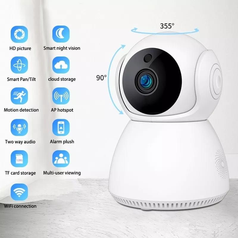 IP CAMERA SNOWMAN 8MP WIFI WIRELESS HD 1080P CAMERA CCTV V380 INFRARED NIGHT VISION