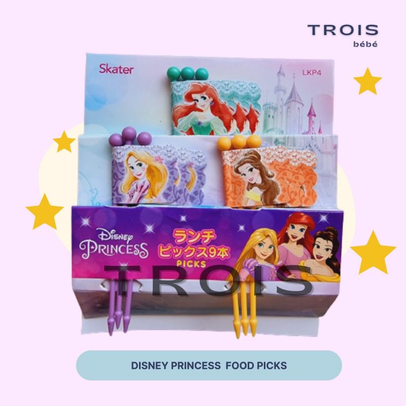 Disney Princess Food Picks - Food Pick Tusukan Bento Hiasan Bento Dekorasi Bento Hiasan Makanan Deko