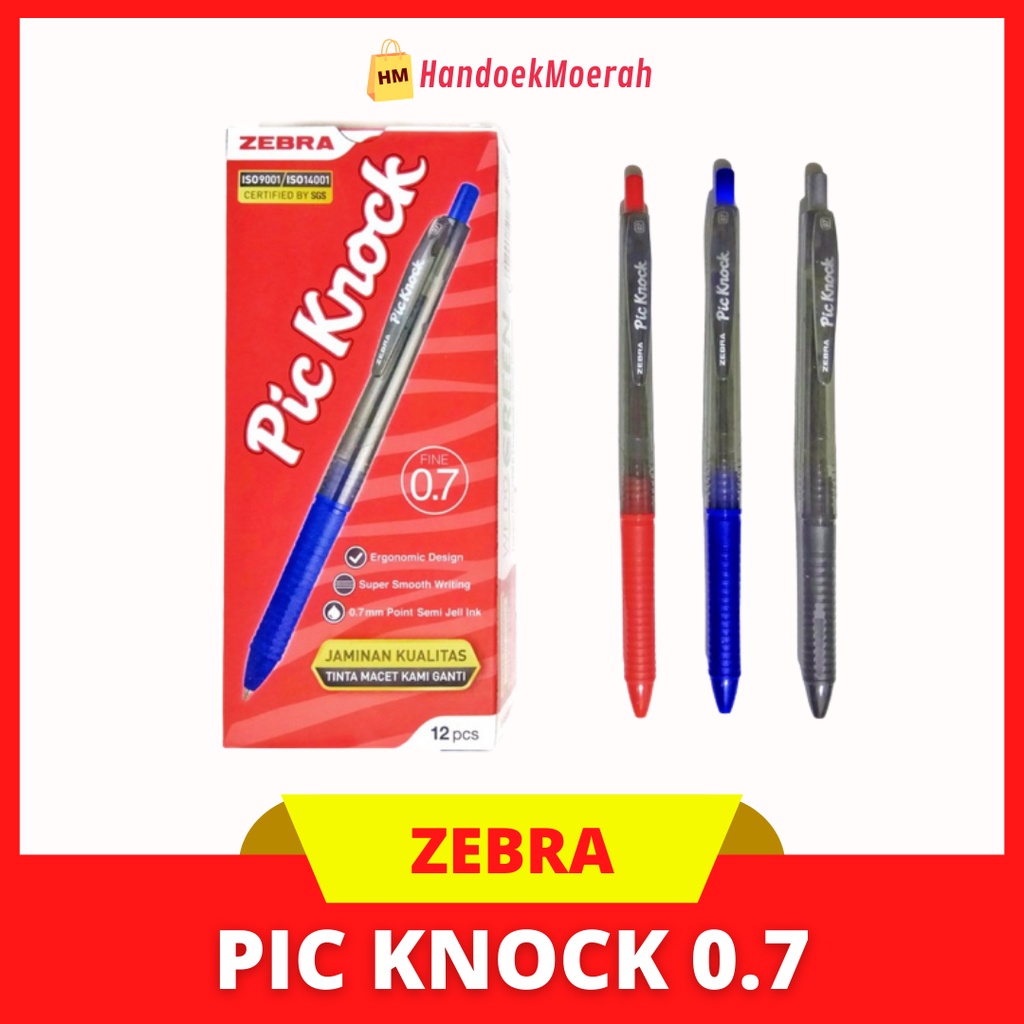 Pulpen Zebra Piccolo Knock 0.7 / Pen / Pena / Ballpoint