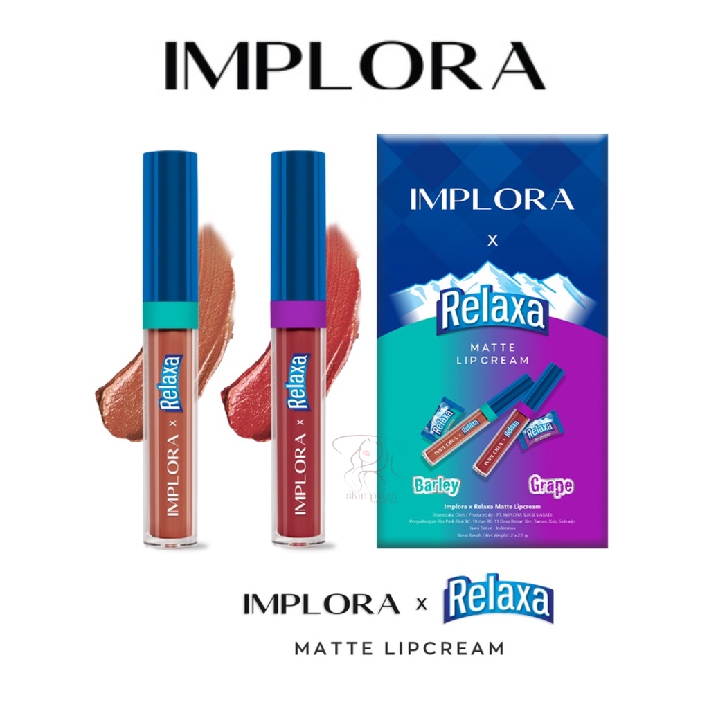 Implora x Relaxa Matte Lipcream Barley Grape Lip Cream Limited Edition