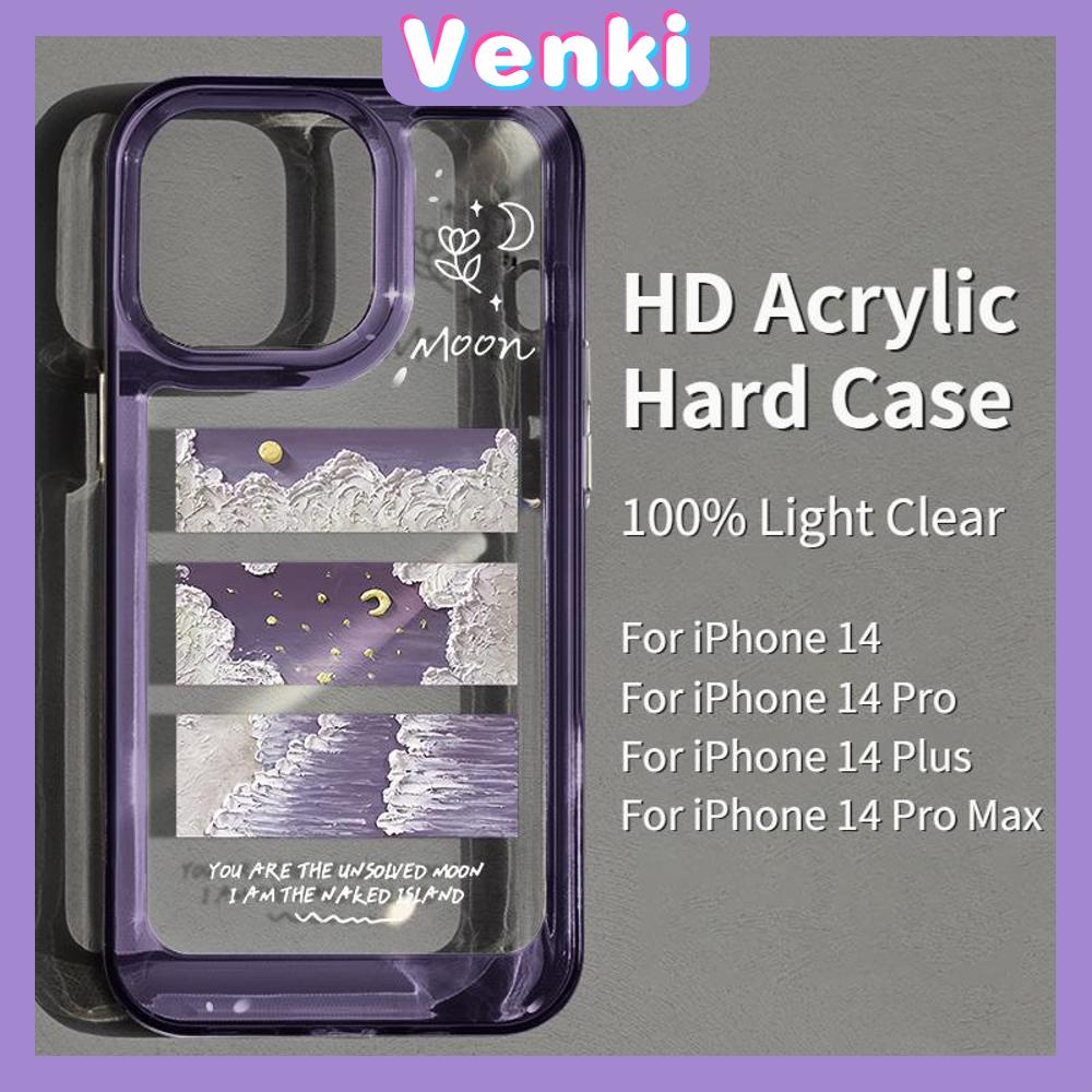 iPhone Case HD Acrylic High Quality Hard Case Metal Button Protection Camera Shockproof Painting Moon Compatible For iPhone 14 Pro Max 13 Pro Max 12 Pro Max 11 Pro Max xr xs max