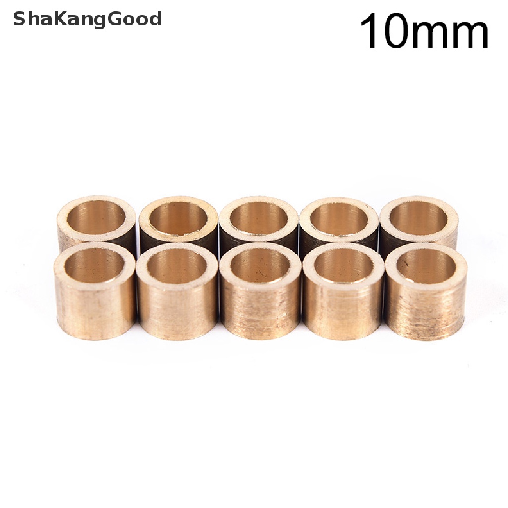 Skid 10pcs Cue Ferrule Kuningan Alat Perbaikan Tongkat Bilyar / Snooker SKK