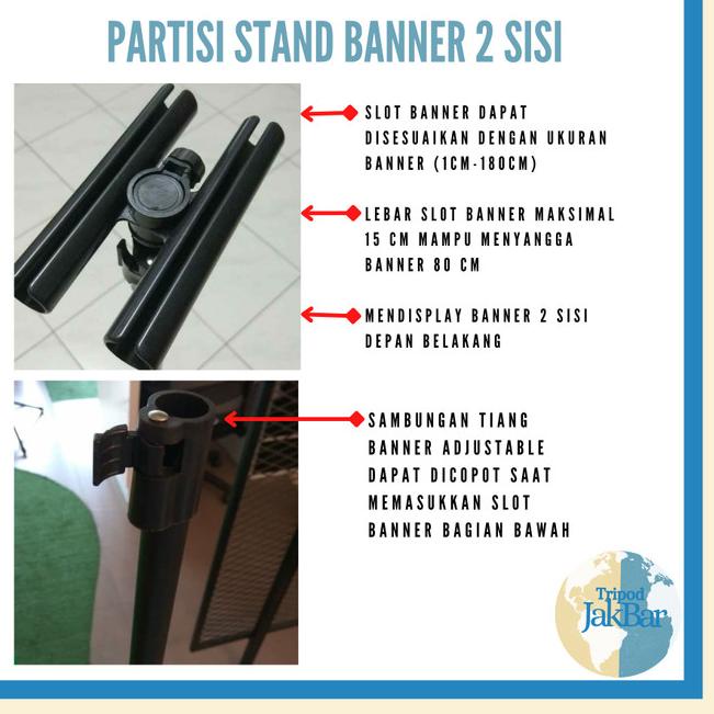 TRIPOD DISPLAY / STAND FRAME / STAND BANNER TRIPOD CAMERA - Hitam