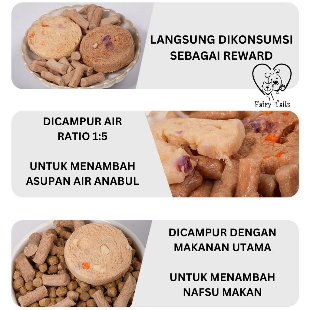 [Premium] Makanan Daging Kering Beku Meat Loaf Pie Snack Cemilan Sehat dan Lezat Untuk Anabul Kucing dan Anjing / Freeze Dried Snack for Pet Cat and Dog