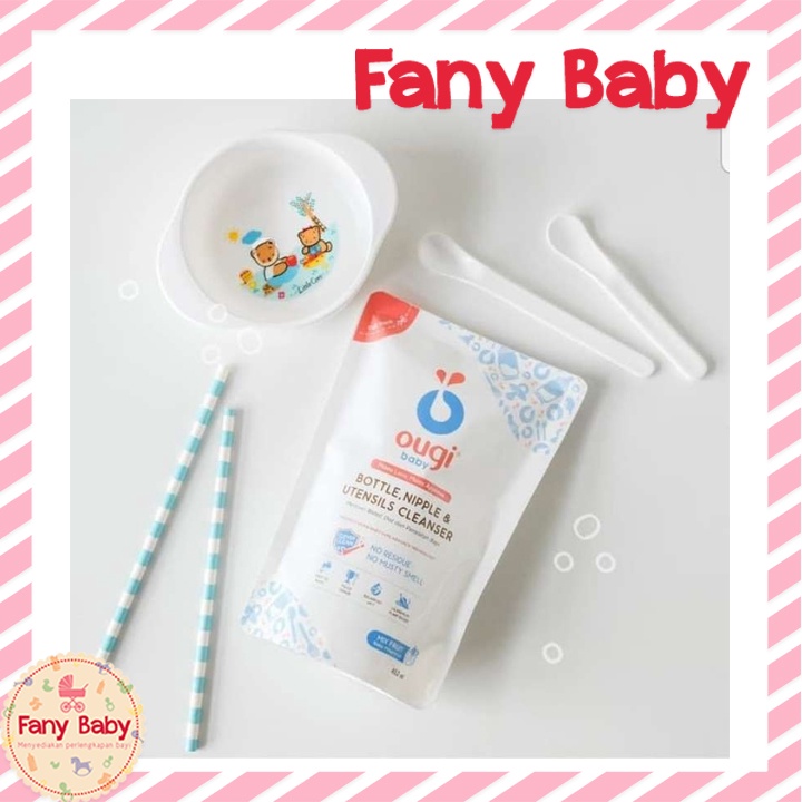 OUGI BABY BOTTLE NIPPLE UTENSILS CLEANSER REFILL 450ML