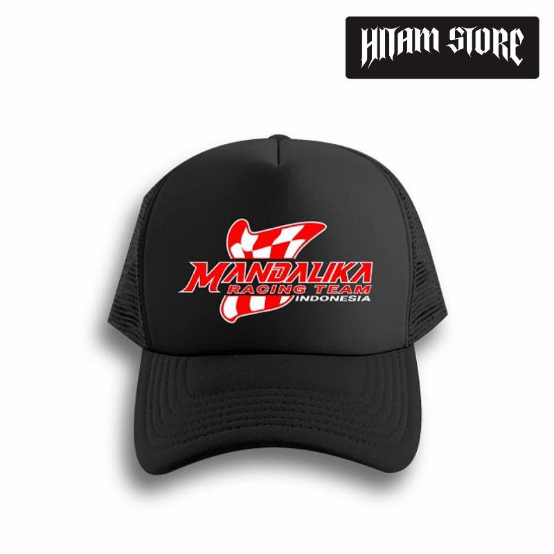 Topi Jaring Trucker Racing Sirkuit Mandalika Team - Hitam Store