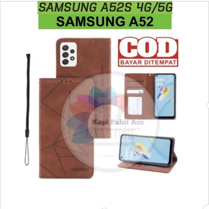 Samsung Galaxy A52 A52S 4g/5g Flip Cover Wallet Case Dompet Magnet