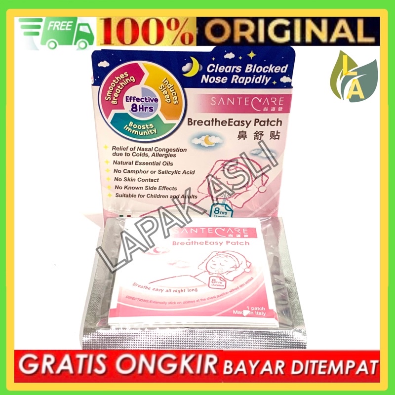 Santecare Breatheeasy / Breathe easy Patch 1 box isi 5 Patch