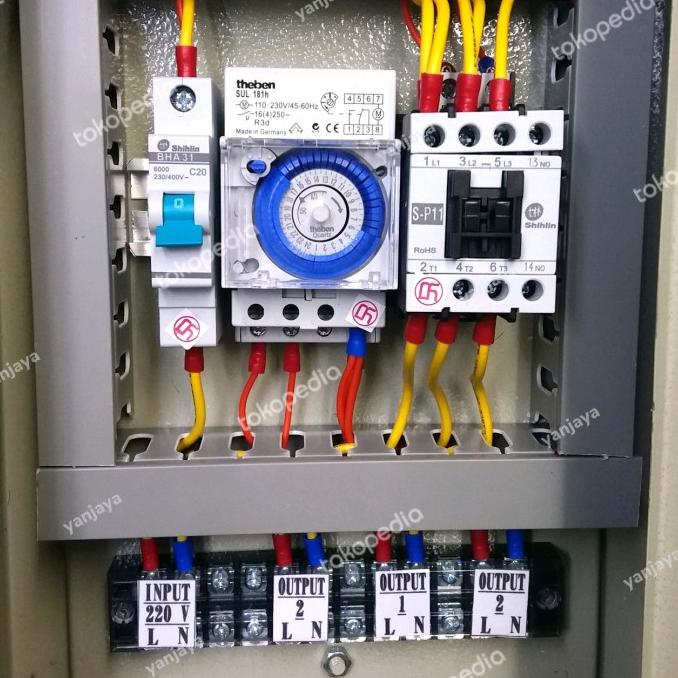 panel timer automatis lampu/timer lampu otomatis