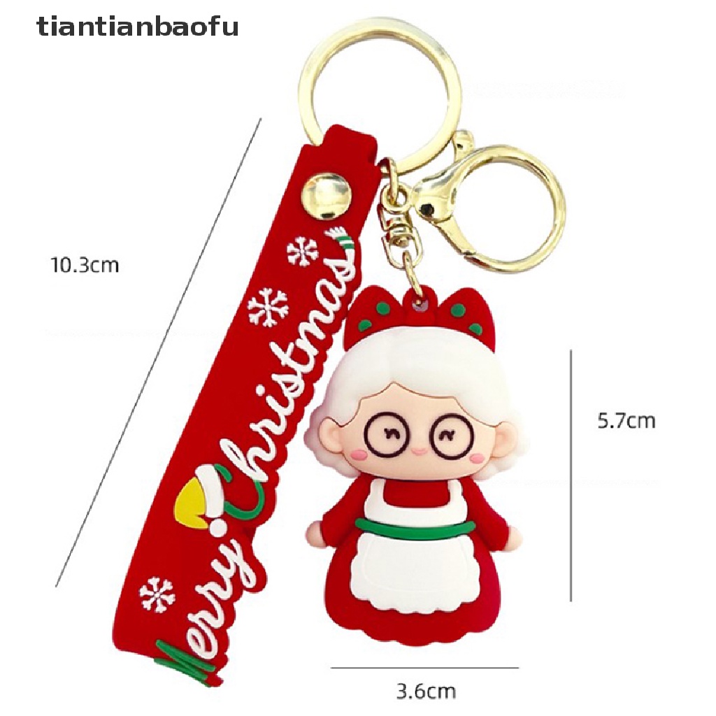 Gantungan Kunci Bentuk Kartun Santa Claus Untuk Dekorasi Tas Ransel