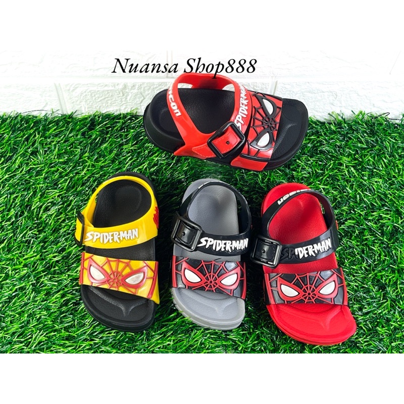 Sandal Anak Laki Laki Tali Belakang Bahan Karet Motif Spiderman Terbaru Size 20-25