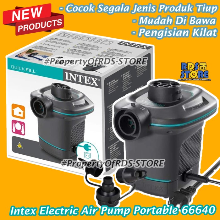 Pump Pompa Angin Listrik Kolam Pelampung Kasur Angin Intex 66640