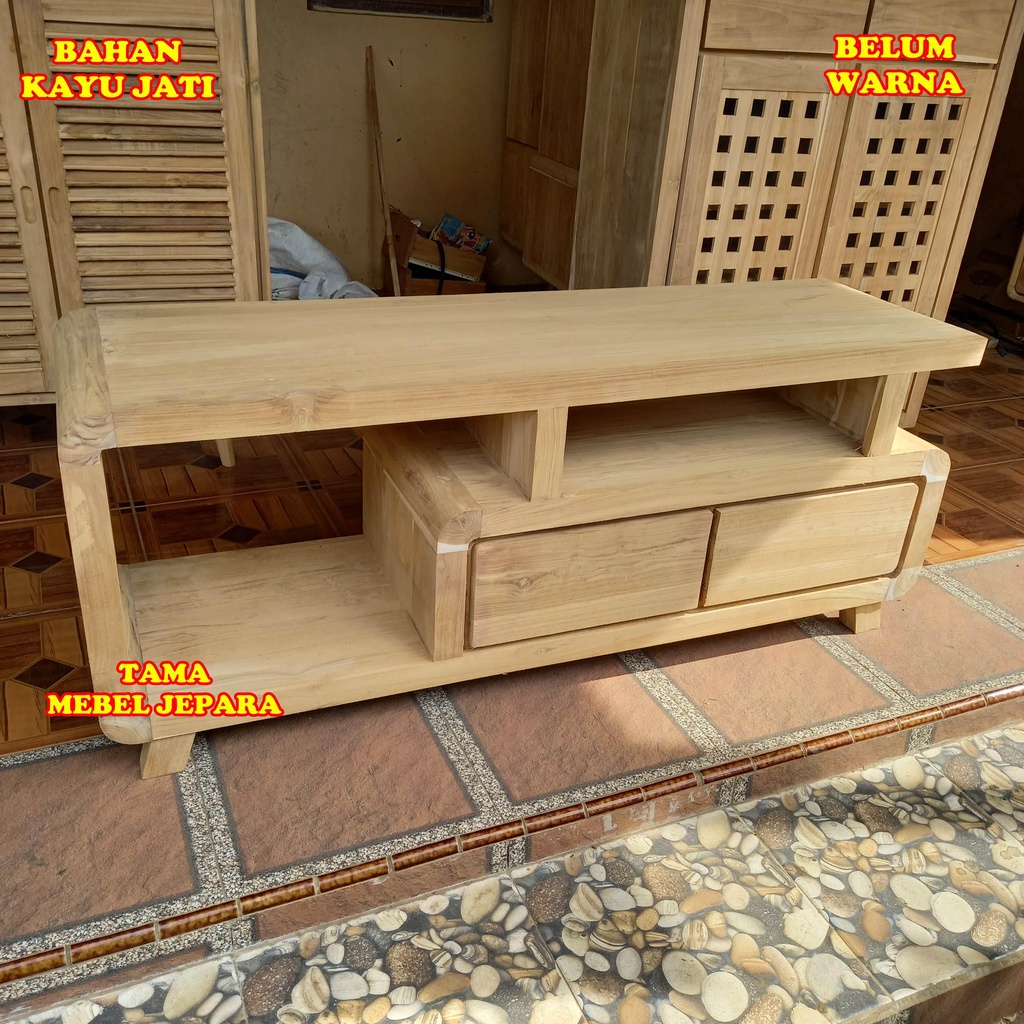 meja tv minimalis retro jati rak tv minimalis jati