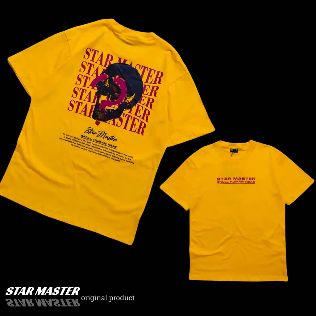 Star Master kaos distro original termurah t-shirt distro original termurah kaos distro kuning emas k