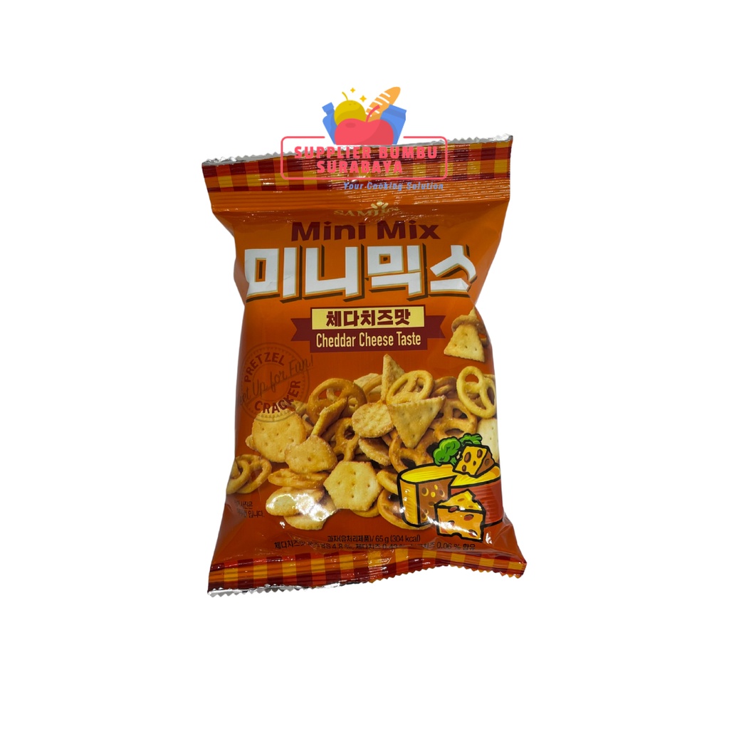 SAMJIN - Snack Pretzel Korea Rasa Cheddar Cheese / Spicy Beef / Stir-Fried Seafood 85g