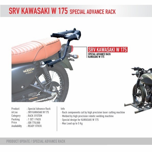 Bracket Box Motor Breket SRV Givi Kawasaki W175