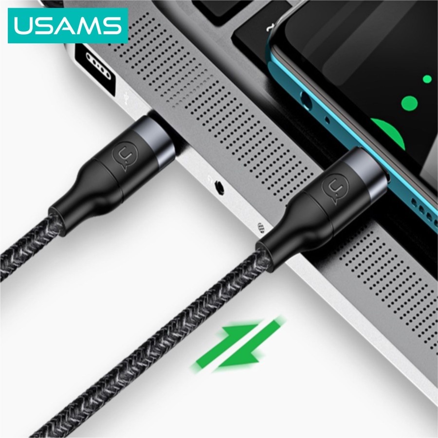 KABEL DATA USB C TO TYPE C USAMS SJ400 100W PD SUPER FAST CHARGING QC