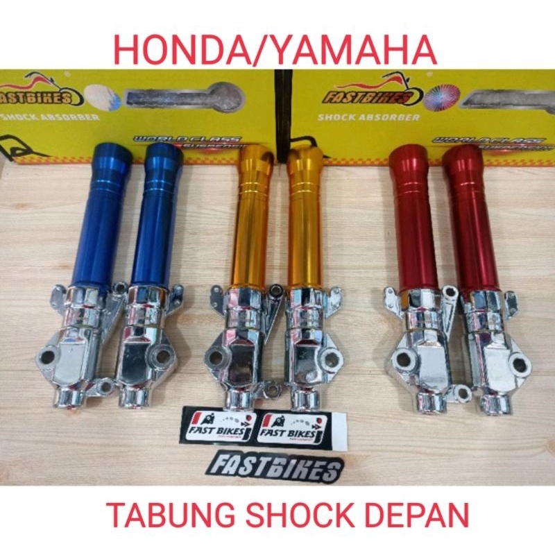 TABUNG SHOCK DEPAN VARIASI KAKI CROME HONDA/YAMAHA MIO XEON FINO BEAT VARIO SCOOPY VARIO 125/150 OLD