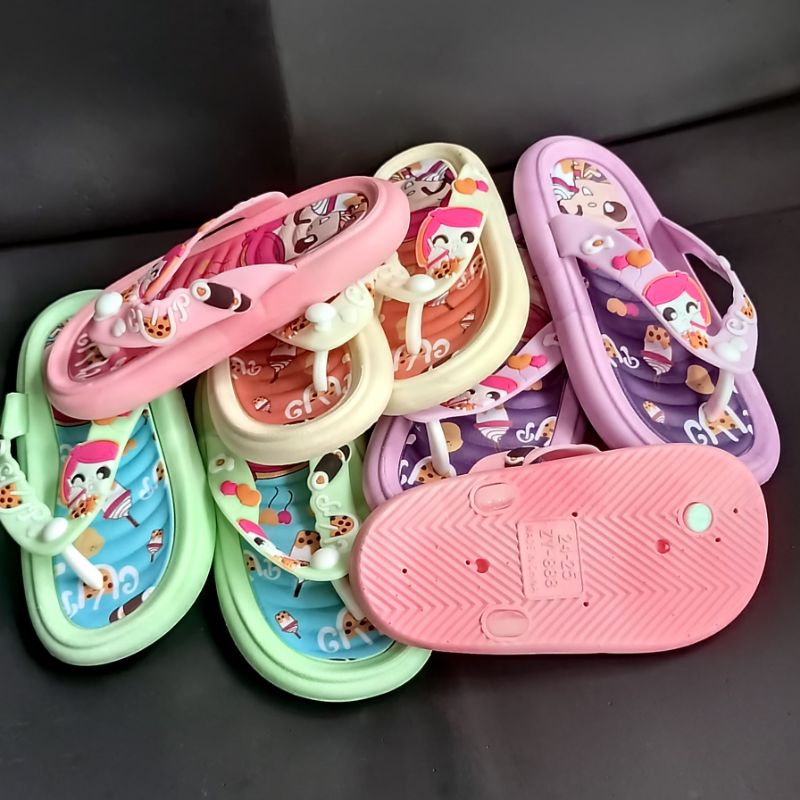 Sandal Alina anak perempuan terbaru Sandal boba karet premium Sendal japit anak wanita trendy nyaman kuat