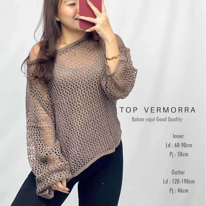 HOPYLOVY - TOP VERMORRA RAJUT / ATASAN + INNER RAJUT / Fashion Wanita