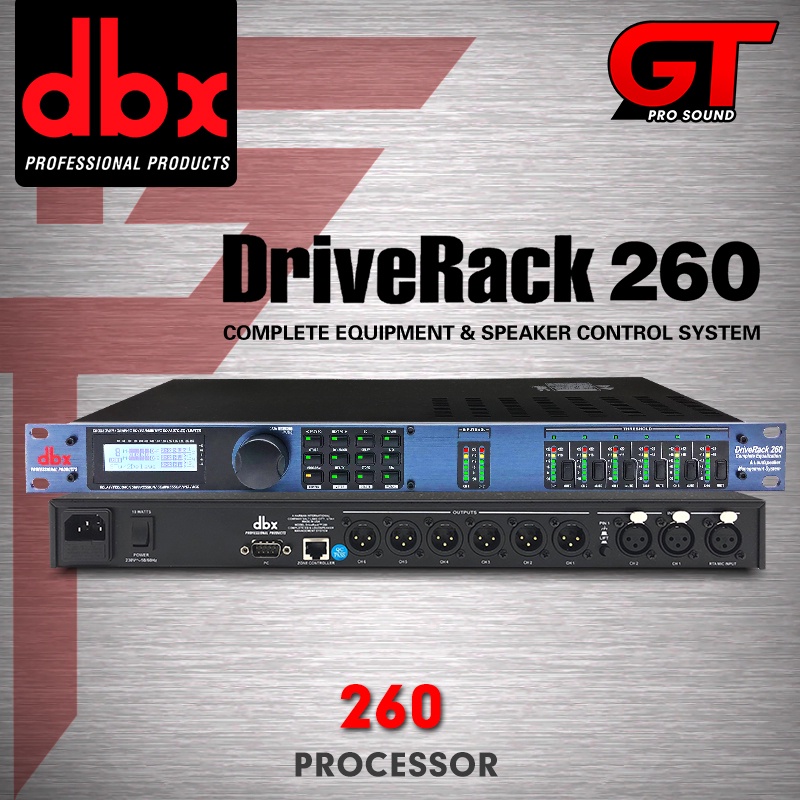 DBX 260 DriveRack Loudspeaker  Prosesor audio digital  kelas profesional Speaker Management System (