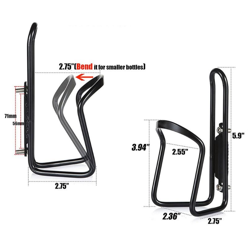 Holder Tempat Botol Minum Sepeda Aluminium MTB- Holder Bike Water Batle Black
